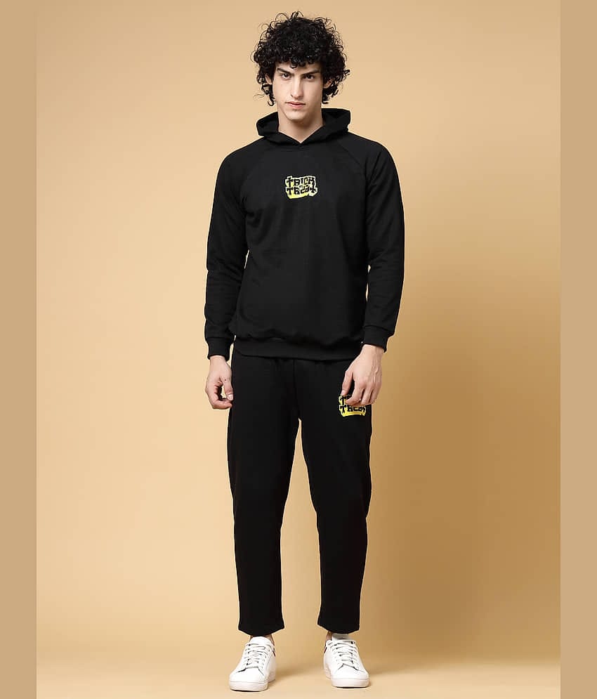 Rigo Black Fleece Regular Fit Men's Tracksuit ( Pack of 1 )