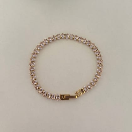 Crystal Tennis Bracelet-White