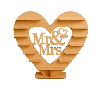 Dbeautify's DIY MDF Heart-Shaped "Mr & Mrs" Cake Stand