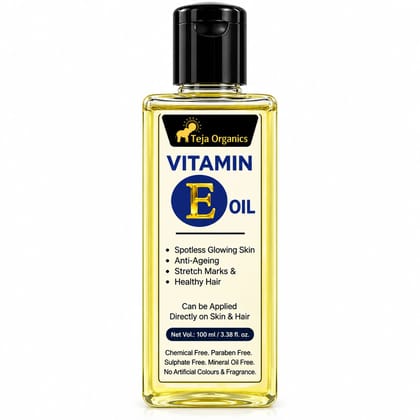 Vitamin E Oil (Diluted) 100ml | Skin & Hair Nourishing Oil | For Spotless Glowing Skin | Anti-Ageing | Stretch Marks | Healthy Hair