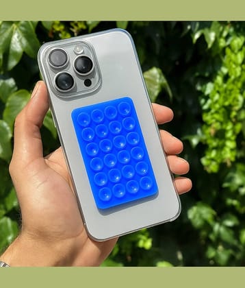 Hands-Free Suction Phone Case | Reusable Silicone Mobile Cover with 24 Powerful Suction Cups | Wall Mount Phone Holder for iPhone & Android | Stick Anywhere Grip Case (Multicolor - 1 Pack )