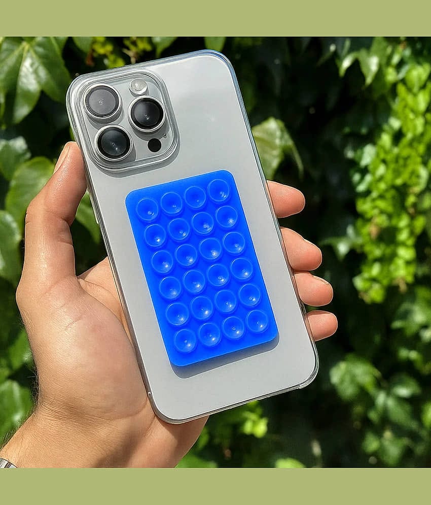 Hands-Free Suction Phone Case | Reusable Silicone Mobile Cover with 24 Powerful Suction Cups | Wall Mount Phone Holder for iPhone & Android | Stick Anywhere Grip Case (Multicolor - 1 Pack )