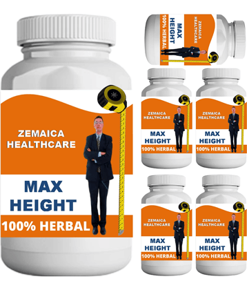 Zemaica Healthcare max height banana flavor 0.6 kg Powder Pack of 6
