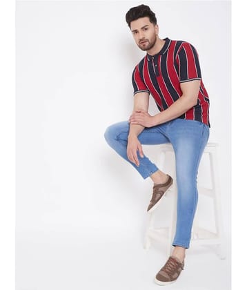 AUSTIN WOOD - Multicolor Cotton Blend Regular Fit Men's Polo T Shirt ( Pack of 1 )