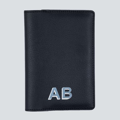 PERSONALISED PASSPORT COVER - PRINTED-Coal Black