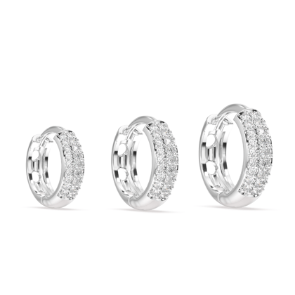 Zirconia thick hoops - multiple sizes - Pair-14k plated / 10mm