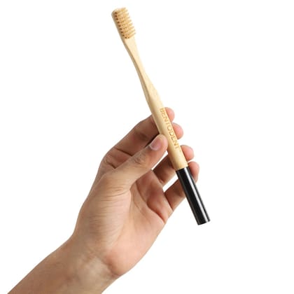 Bentodent Eco Brush Bamboo Toothbrush (non - charcoal) - Ultra Soft-Black
