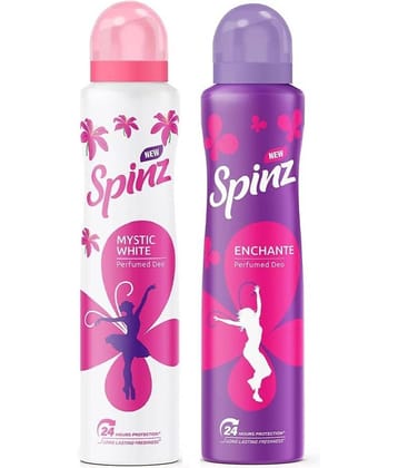 Spinz - 1 MY STIC 1 ENCHANTE Deodorant Spray for Unisex 300 ml ( Pack of 2 )