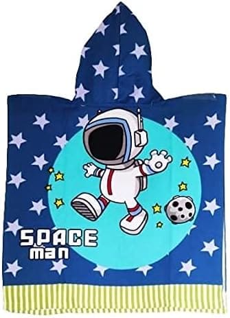 Fun and Playful - Adorable Cartoon Print Hooded Microfiber Baby Bath Towel-Space