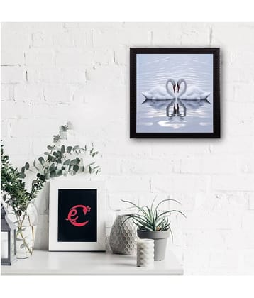 eCraftIndia Multicoloured Swan UV Wall Art