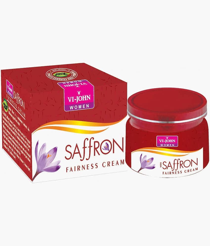 VI-JOHN Saffron Advance Skin Fairness & Brightening Enriched With Vitamin E 50g Pack of 5