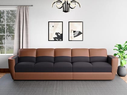 Collet V2 5 Seater Sofa (Fabric, Toffee)