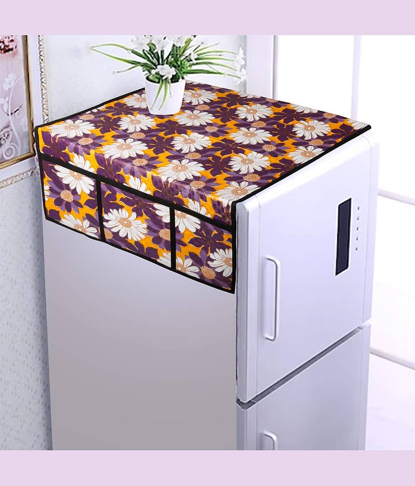 PVC Fridge Top Cover 53x99 Cm (Pack of 1) - Purple