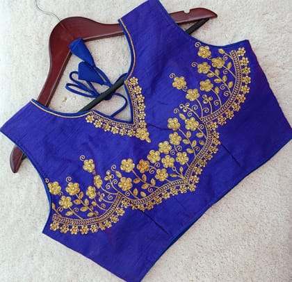 Choli Phantom silk heavy embroidery work ready made blouse-Red