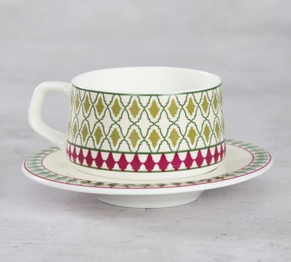 Rose Mallow Moscheutos Cup And Saucer (Set Of 6)