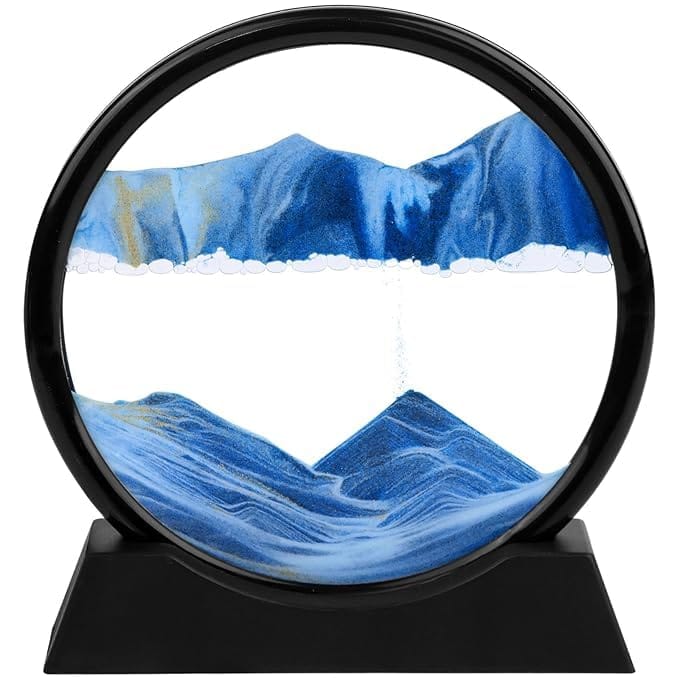 Glass Liquid Painting 3D Natural Landscape showpieces for Home Decor Antique Gifts for Kids Office Desktop