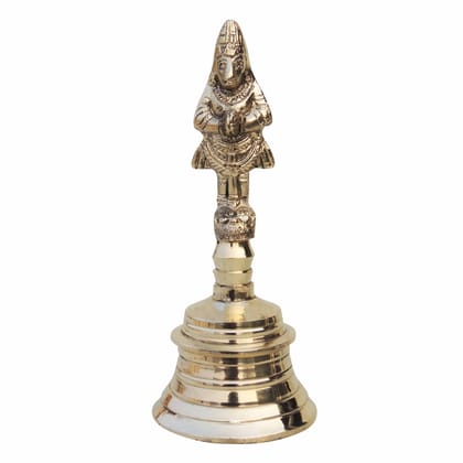 Brass Pooja Hand Bell, Hanuman Ghanti, Height : 5.6 Inch (FMAS677 F)