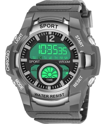 Hala Light Grey Resin Digital Men's Watch