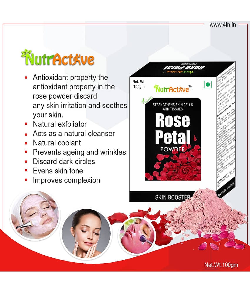 NutrActive Rose Petal | Scrub + Mask 300 gm Pack of 3