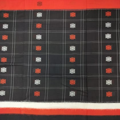 Bomkai Cotton Ikat Saree