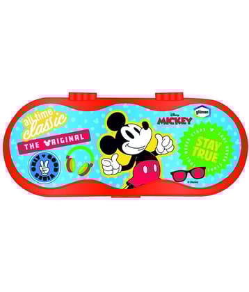 Gluman Disney Peapod Pencil Box with clip locks, 3D Mickey