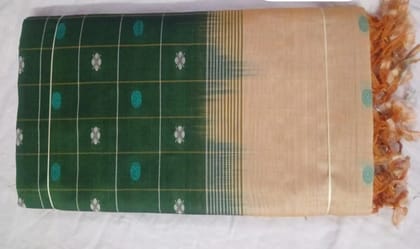 Handloom Cotton Saree Traditional Indian Ethnic Wear