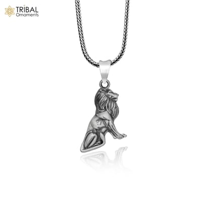 925 sterling silver the lion king Pendant with chain tribal jewellery nsp1026-Pendant & 18'' chain