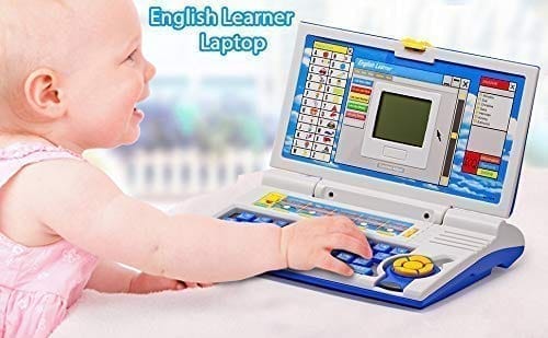 Cable World Educational Laptop Computer Toy Educational Computer for Kids Above 3 Years - 20 Fun Activity Learning Machine, Now Learn Letter, Words, Games, Mathematics, Music, Logic, Memory Tool,Blue