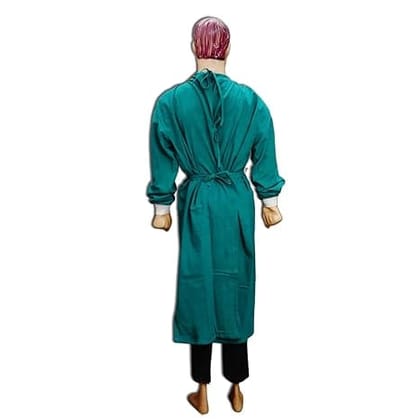 FAIRBIZPS Reusable Unisex Surgeon Gown – Green Medical Wear for Doctors, Isolation, Examination & Surgical Use Purposes