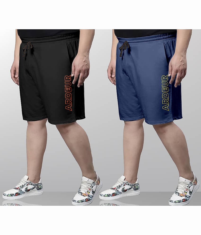 Ardeur Multi Cotton Blend Men's Shorts ( Pack of 2 )