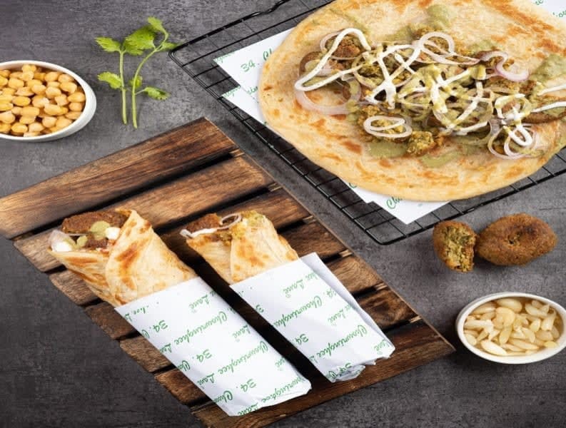 Chana tikki roll (6 inch)