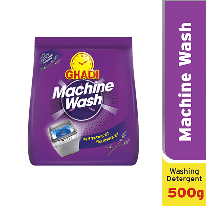 Ghadi Machine Wash Detergent Powder - Top & Front Load, Lavender, 500 G Ghadi Machine Wash Detergent Powder - Top & Front Load, Lavender, 500 G