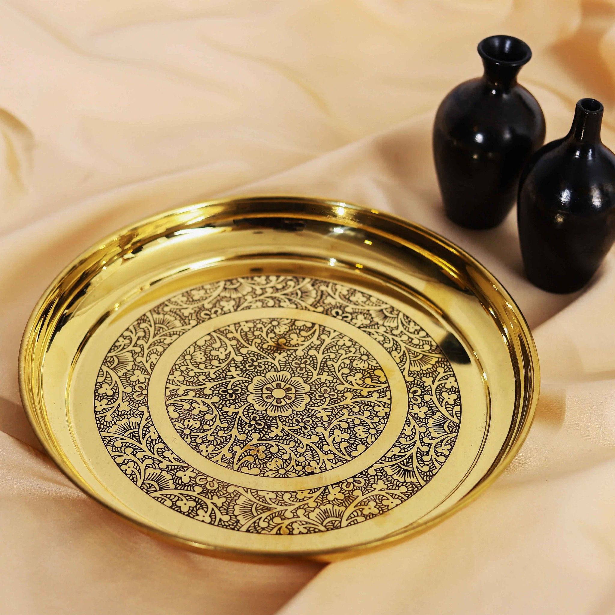 Brass Thali Embose Design (BCMAS117 D)