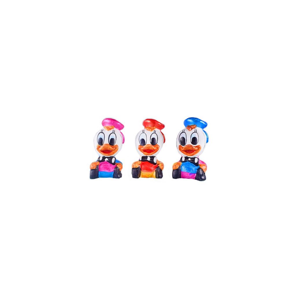 ATNAYAJ Handmade Clay Cartoon Characters Donald Duck for Kids/Home Decor/Gift Items (3 pcs) - Pooja Needs | Buy online on ZillyBuy