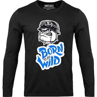 Fastbend Mens Black Printed Cotton Blend Round Neck T-Shirt