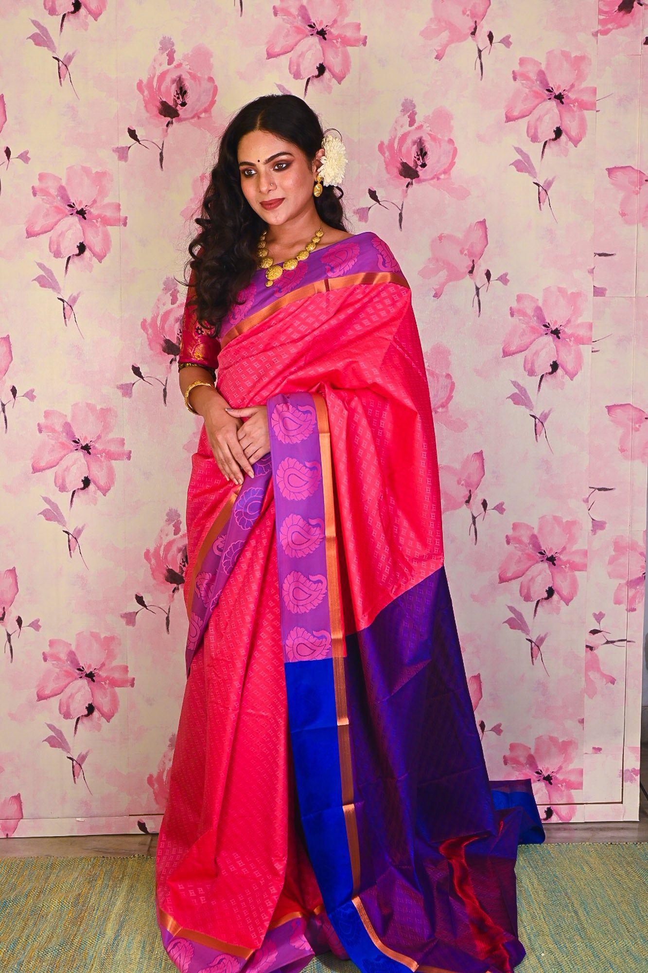 Pink Kanjvaram SIlk Saree