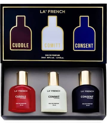 LA FRENCH - Gift Set Cuddle Commit & Consent Perfumes Eau De Parfum (EDP) For Women 90 ( Pack of 1 )