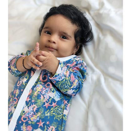 Baby Sleepsuit | Full Sleeve Romper | Ocean Treasures-0-1 month