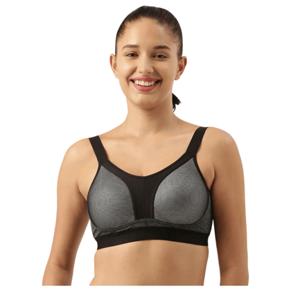 Enamor Bounce Control High Impact Sports Bra|Sb25-Grey Melange / L