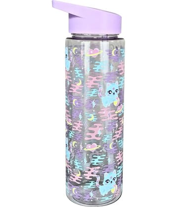 Smily  kiddos - Sipper Bottle 750 ml - Kitty Theme Black Water Bottle 750 mL ( Set of 1 )