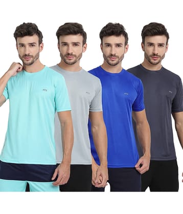 FTX Pack of 4 Polyester Regular Fit Men's T-Shirt ( Multicolor4 )
