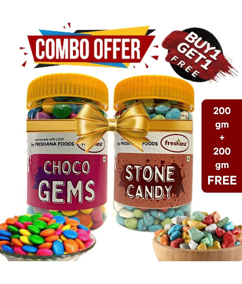 Freshana Gems and Stone Chocolate munchies Milk Chocolate 200 g Pack of 2