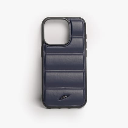 iPhone 15 Series Leather Case (Blue)-iPhone 15 Pro