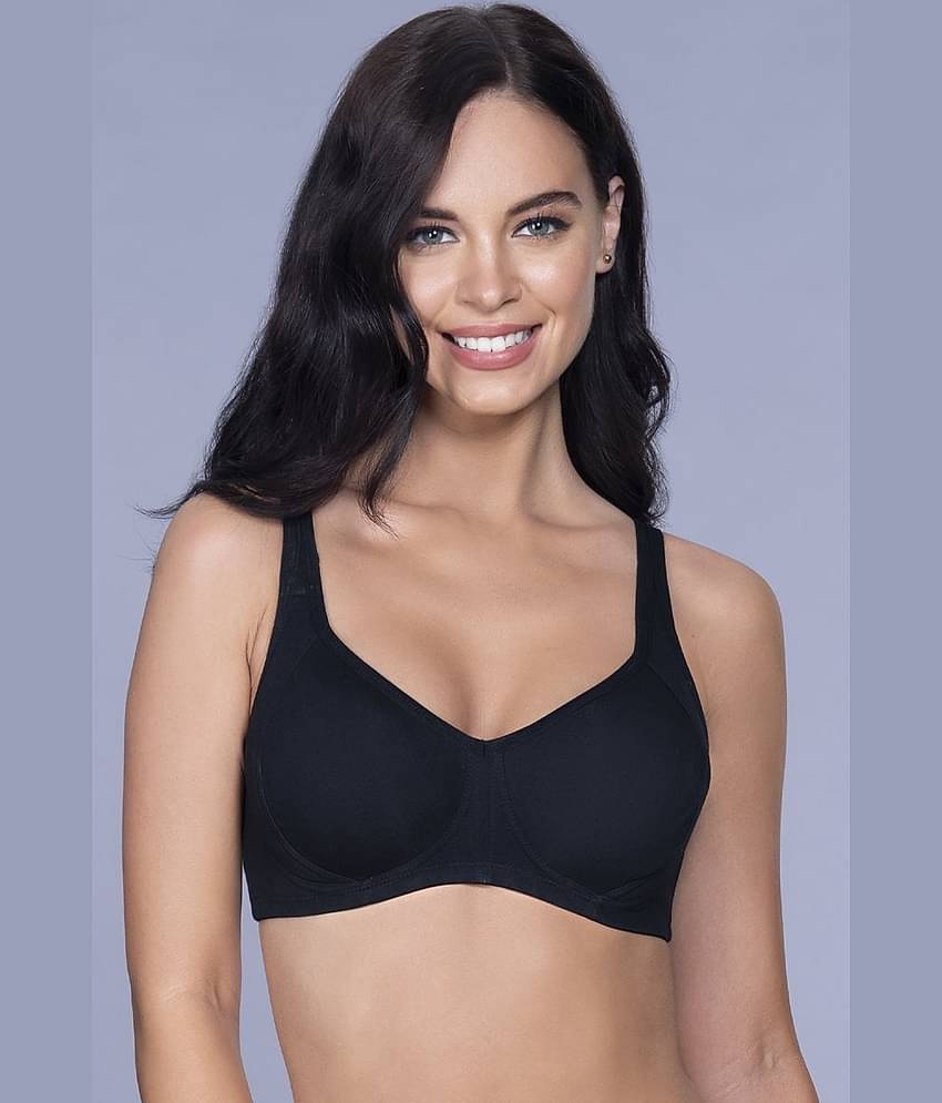 Amante Cotton Non Padded Women's Everyday Bra ( Black )