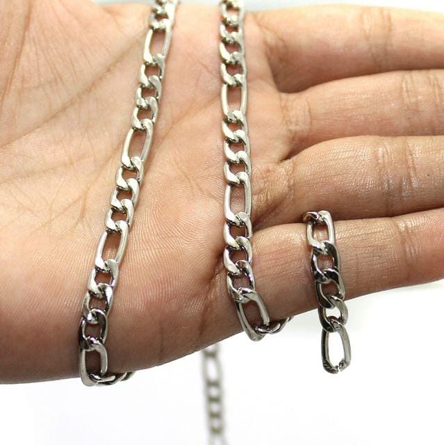 Metal Chain Silver 1 Mtr-Silver / Iron