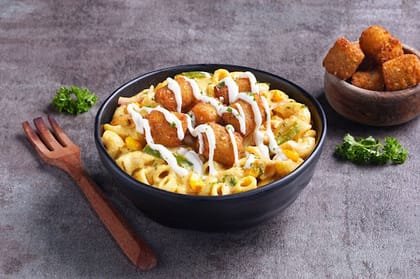 Mac & Cheese Falafel Pasta Bowl