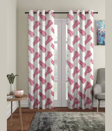 Cortina - Nature Printed Room Darkening Eyelet Curtain-9 Ft-pack of 2