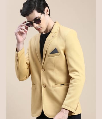 Showoff Cotton Blend Men's Blazer - Mustard ( Pack of 1 )