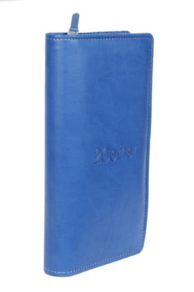 Sukeshcraft 2gether Passport Holder for 4 Passport -RFID Protected,3 Shopping Card,3 Credit card,2 Currency Pocket-Sky Blue