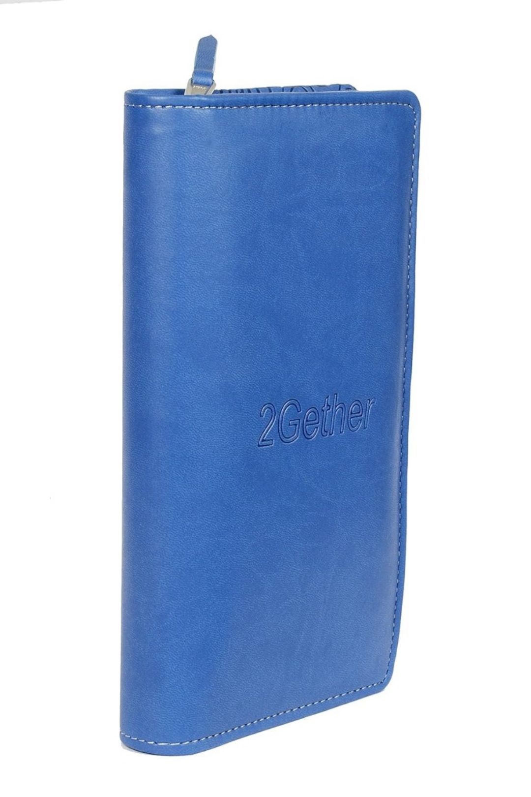 Sukeshcraft 2gether Passport Holder for 4 Passport -RFID Protected,3 Shopping Card,3 Credit card,2 Currency Pocket-Sky Blue